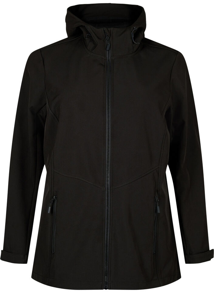  Veste softshell courte avec des poches, Black, Packshot image number 0