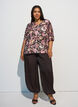Blouse en viscose avec col en V, Rose, Model image number 1