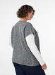 Gilet en maille &agrave; col V avec boutons d&eacute;coratifs, Gris, Model image number 2