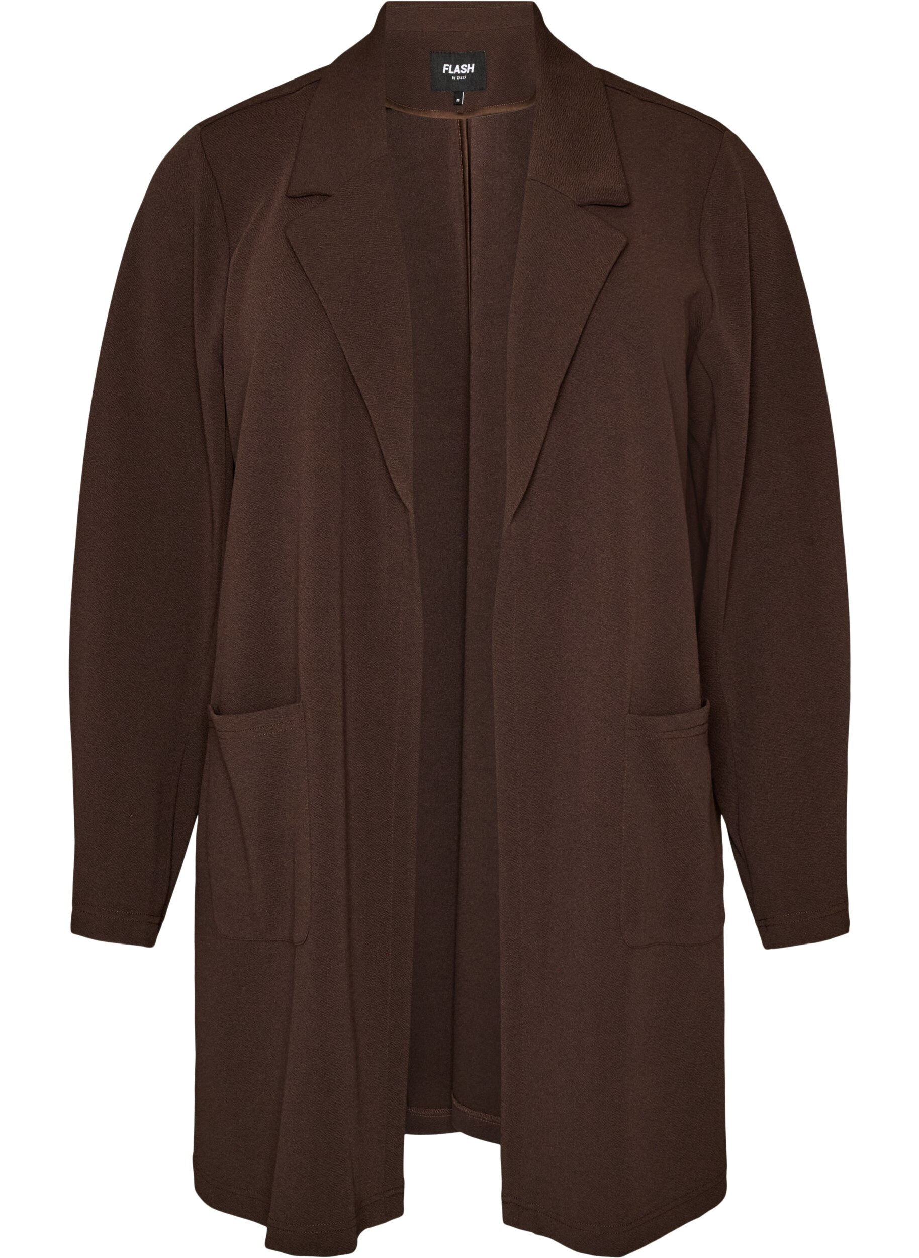 ZizziBlazer long avec des poches, Marron, Packshot image number 0