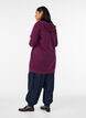 Sweat &agrave; capuche long avec zip et poches, Violet, Model image number 2
