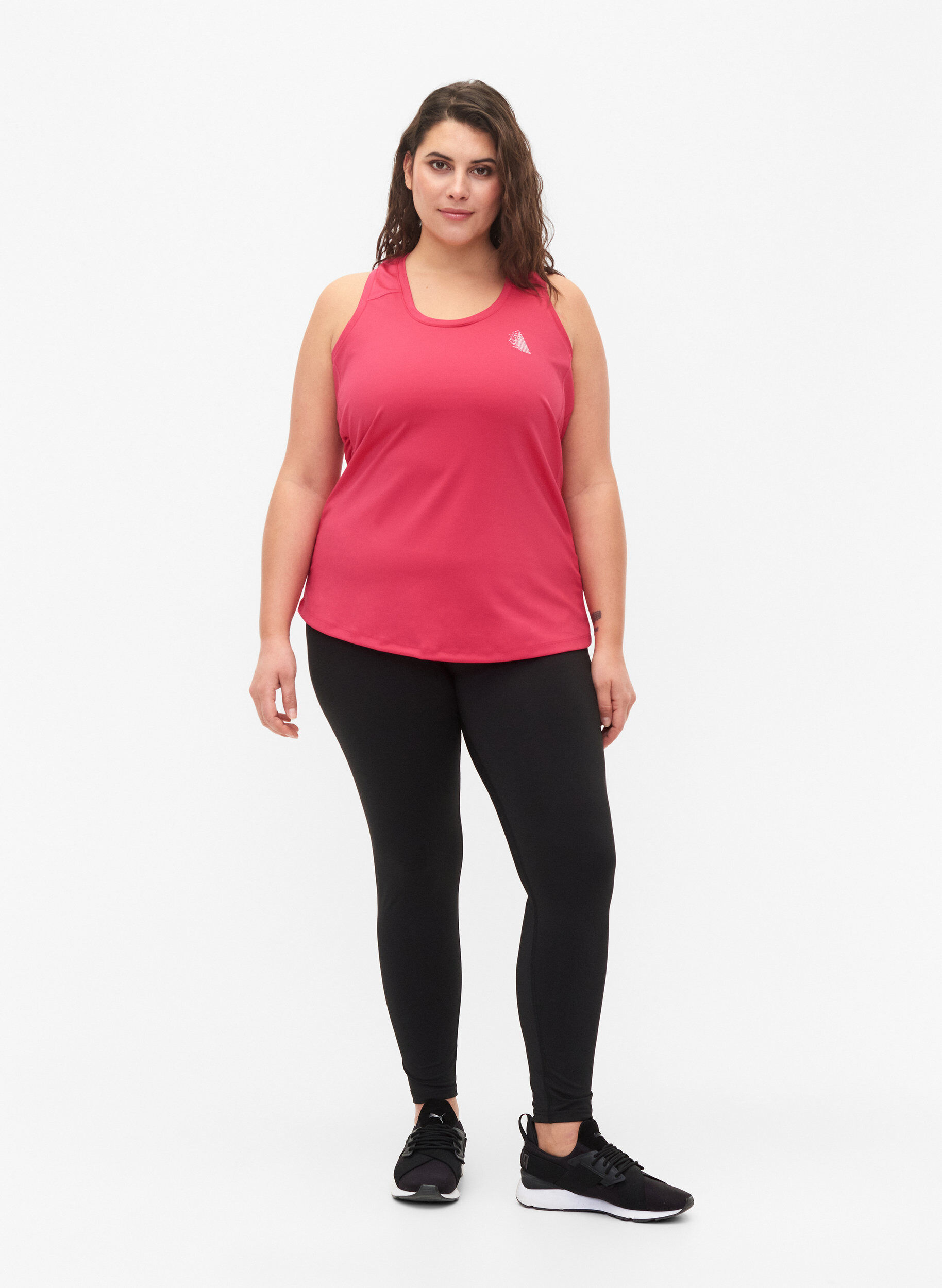 Zizzi Haut de sport avec dos rac&eacute; et maille, Jazzy, Model image number 2