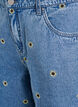 Shorts en jean avec des fleurs brod&eacute;es, Bleu Clair, Packshot image number 2