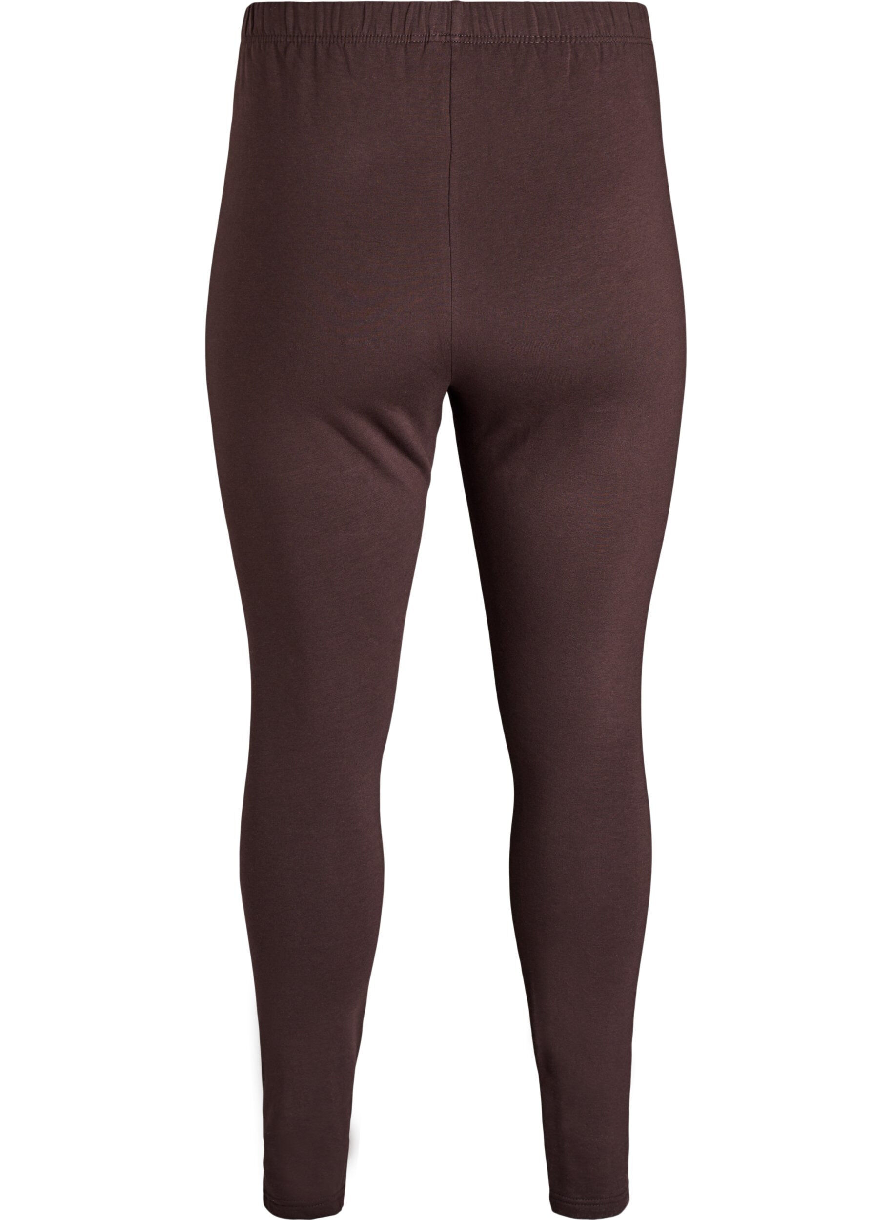 Zizzi Leggings en coton avec doublure, Marron, Packshot image number 1