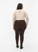 Pantalon moulant avec détails de fermetures éclairs , Marron, Model image number 1