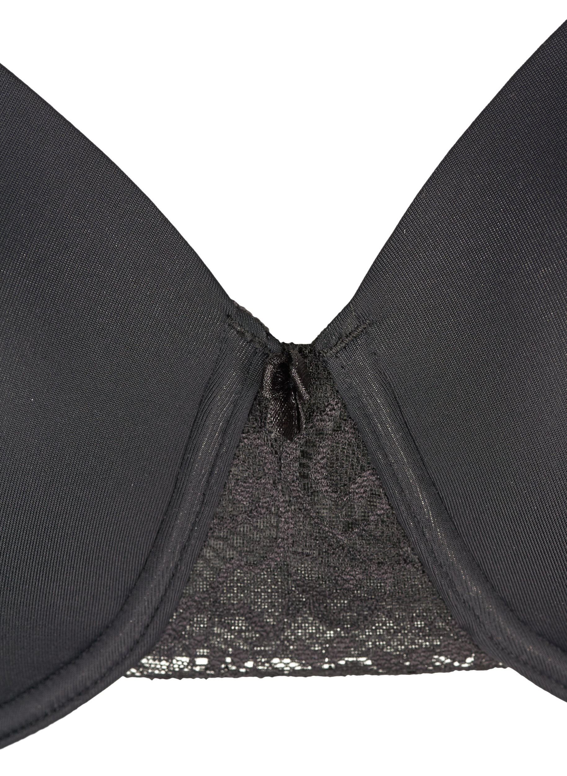 Zizzi Soutien-gorge moul&eacute; avec maille, Noir, Packshot image number 2