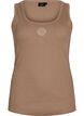 Haut ajust&eacute; avec motif, Marron, Packshot image number 0