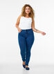 Jean Amy super slim taille haute, Bleu, Model image number 0