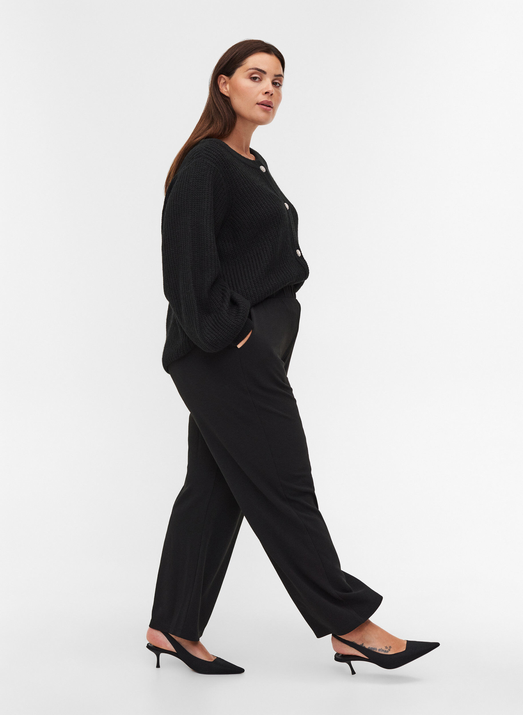 Zizzi Pantalon , Noir, Model image number 4