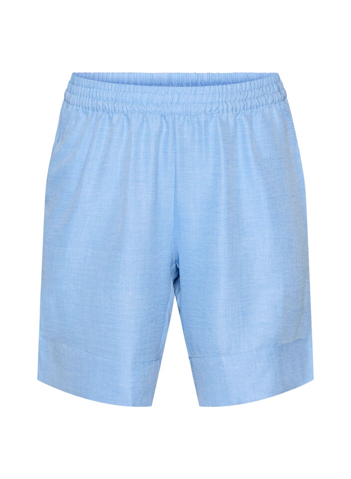 Short avec poches et taille haute, Bleu Clair, Packshot image number 0