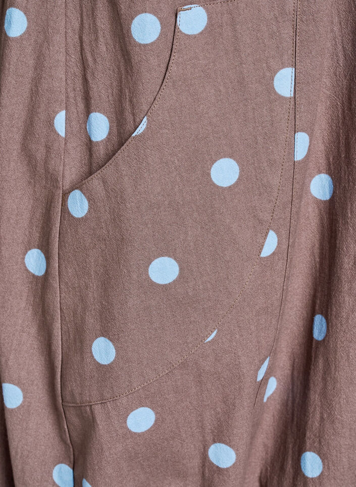 Robe en coton à manches courtes avec imprimé, Bleu, Packshot image number 3