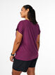 T-shirt de sport uni, Violet, Model image number 2