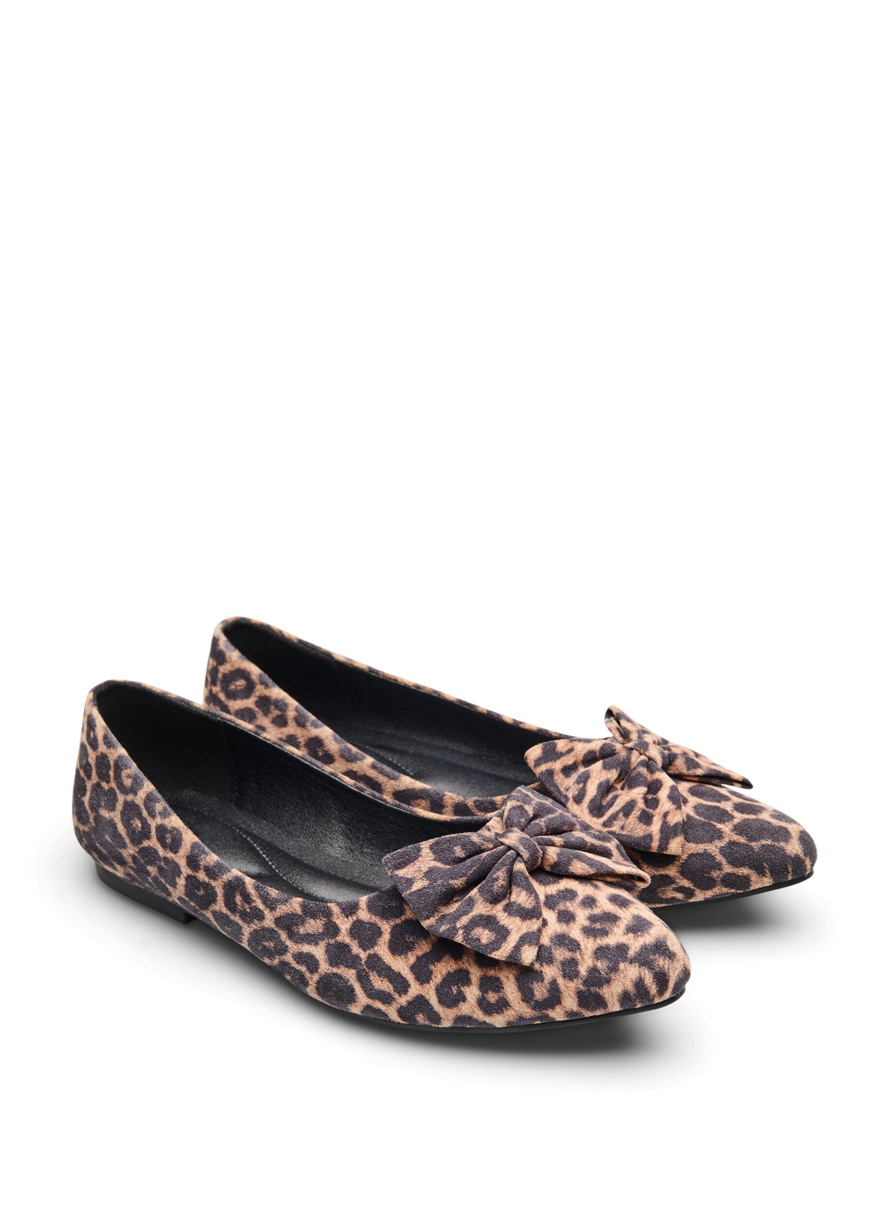 Zizzi Large - Ballerines &agrave; n&oelig;ud, Marron, Packshot image number 1