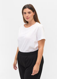 Lot de 2 T-shirt basiques en coton, Black/B White, Model