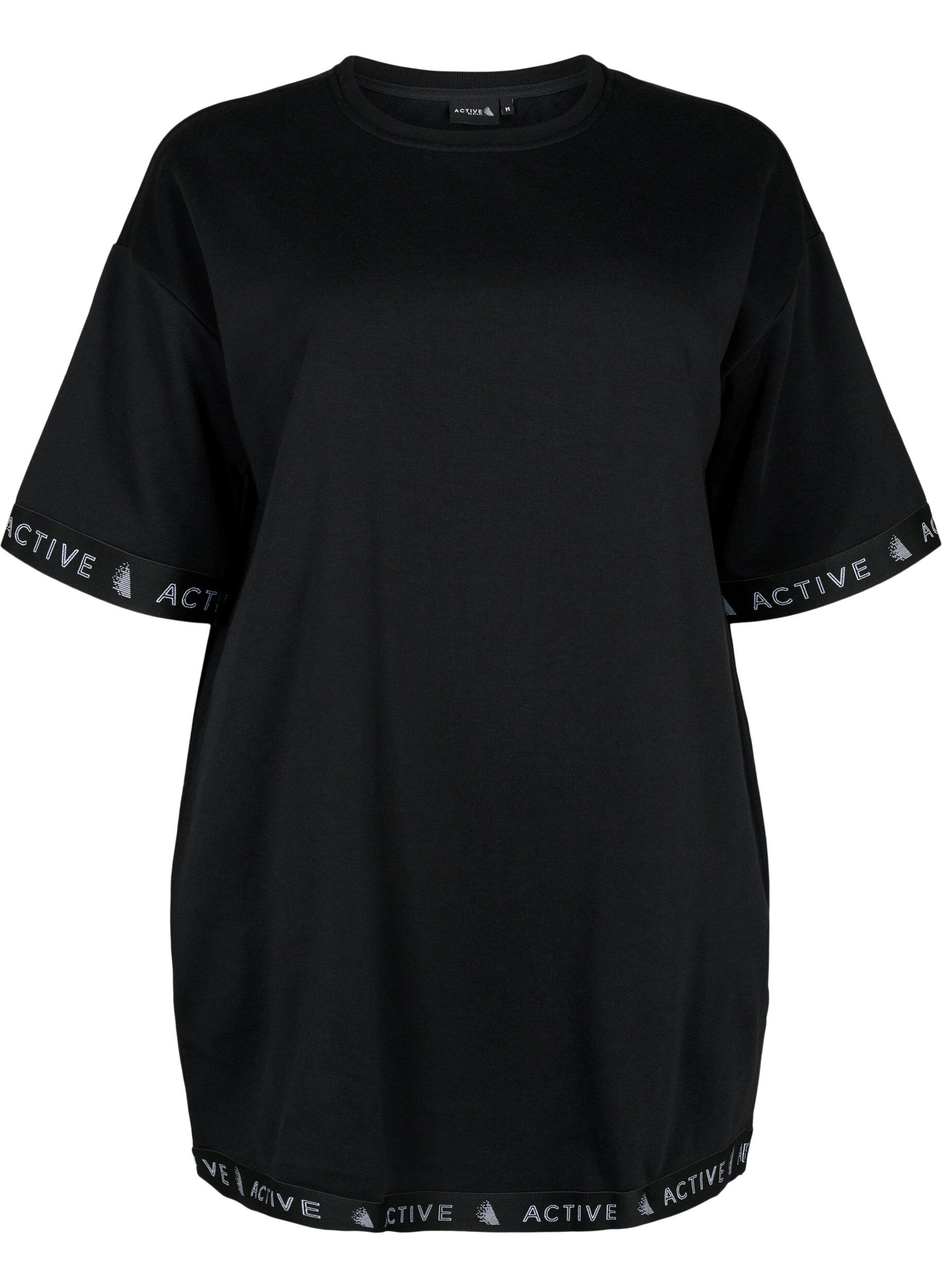 Zizzi Robe pull-over &agrave; manches courtes, Black, Packshot image number 0