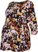 Chemisier de maternité en viscose et imprimé floral, Black Flower AOP, Packshot image number 0