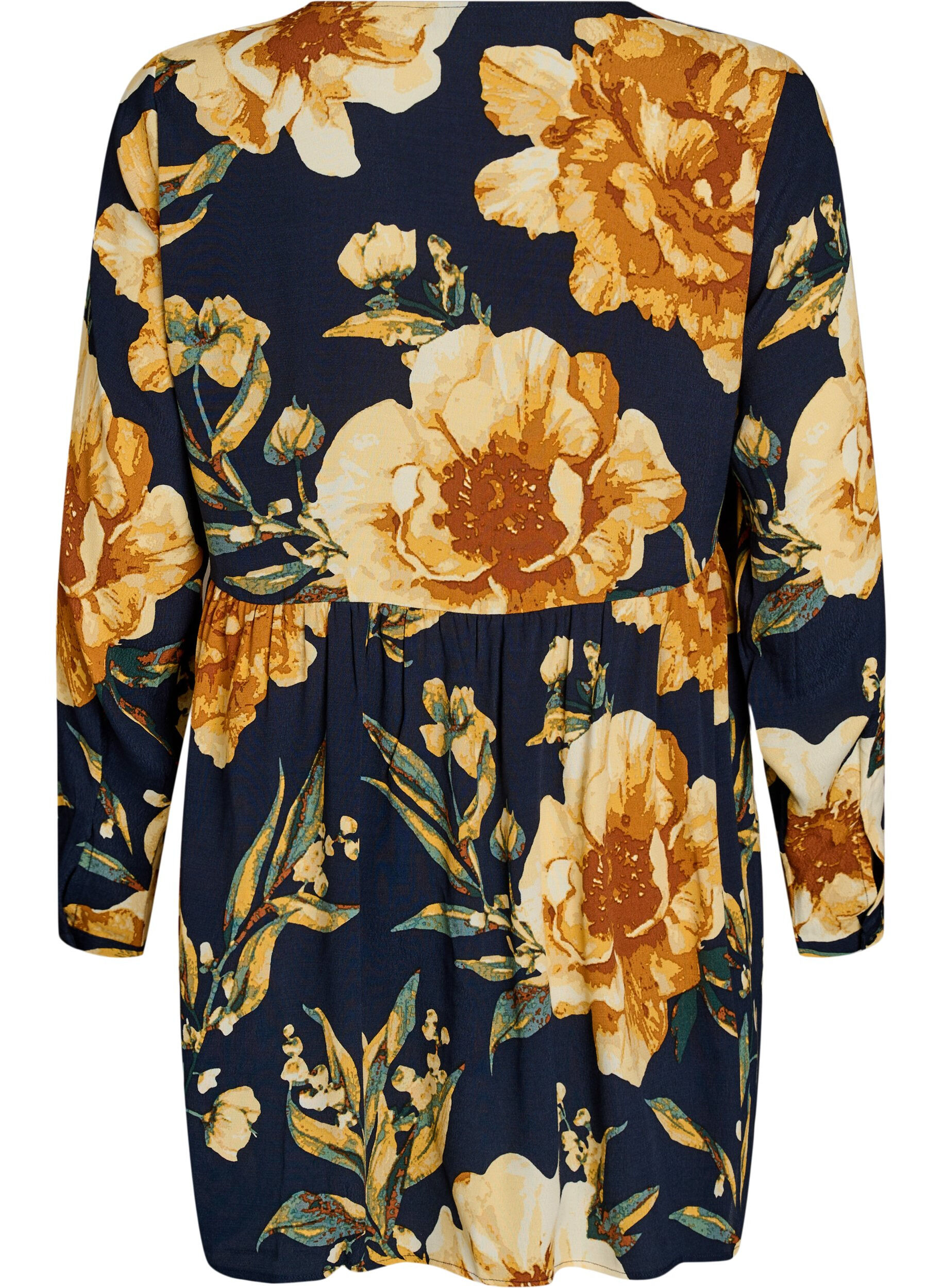 Zizzi Tunique &agrave; manches longues avec couture, Bleu, Packshot image number 1