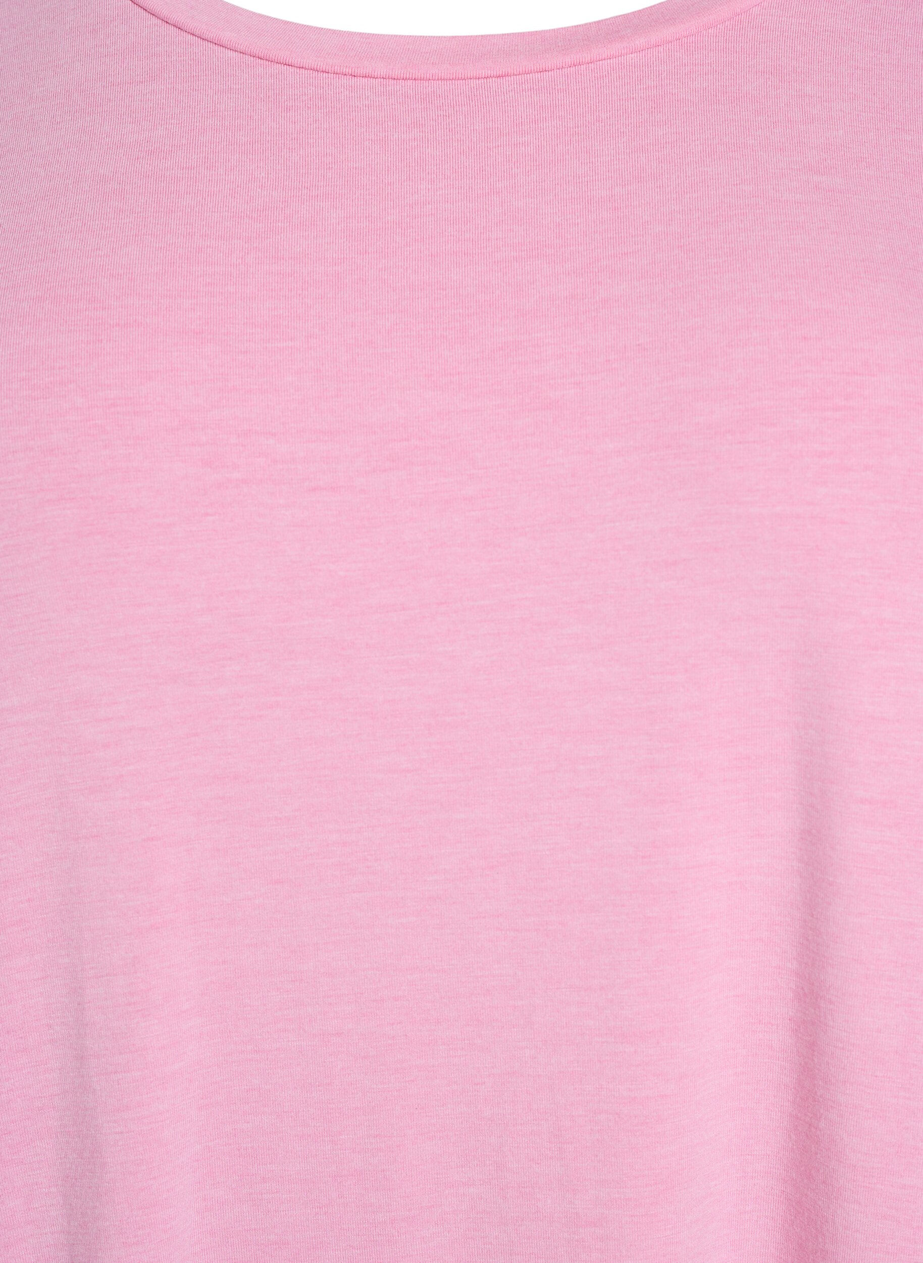 Zizzi T-shirt ample &agrave; col rond, Rose, Packshot image number 2