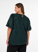 Blouse &agrave; sequins avec manches ballon, Vert fonc&eacute;, Model image number 2