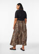 Jupe longue en viscose avec smocks, Marron, Model image number 1