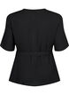 Blouse en viscose cache-cœur, Black, Packshot image number 1