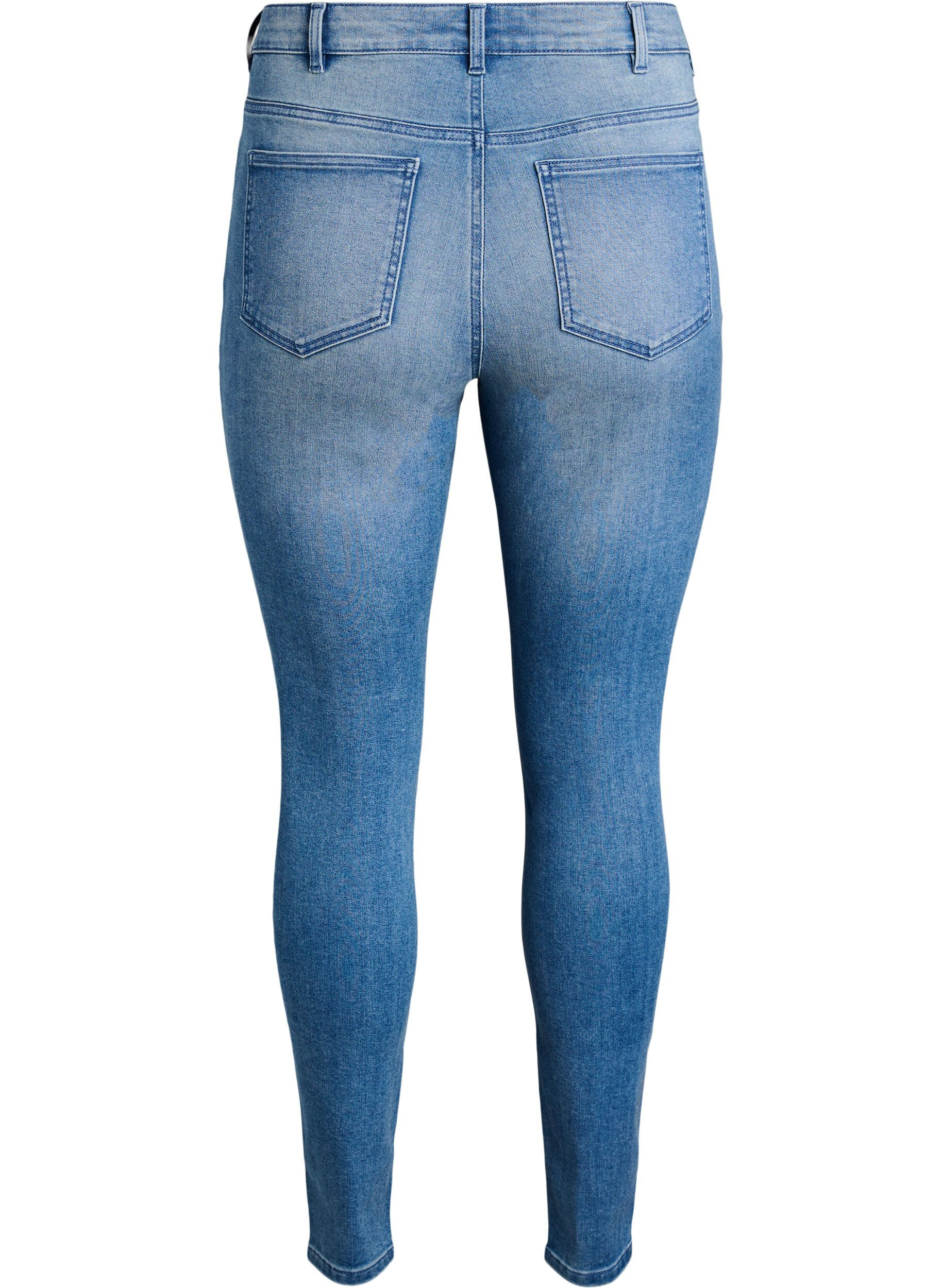 Zizzi Jean Amy super slim &agrave; taille haute, Bleu Clair, Packshot image number 1