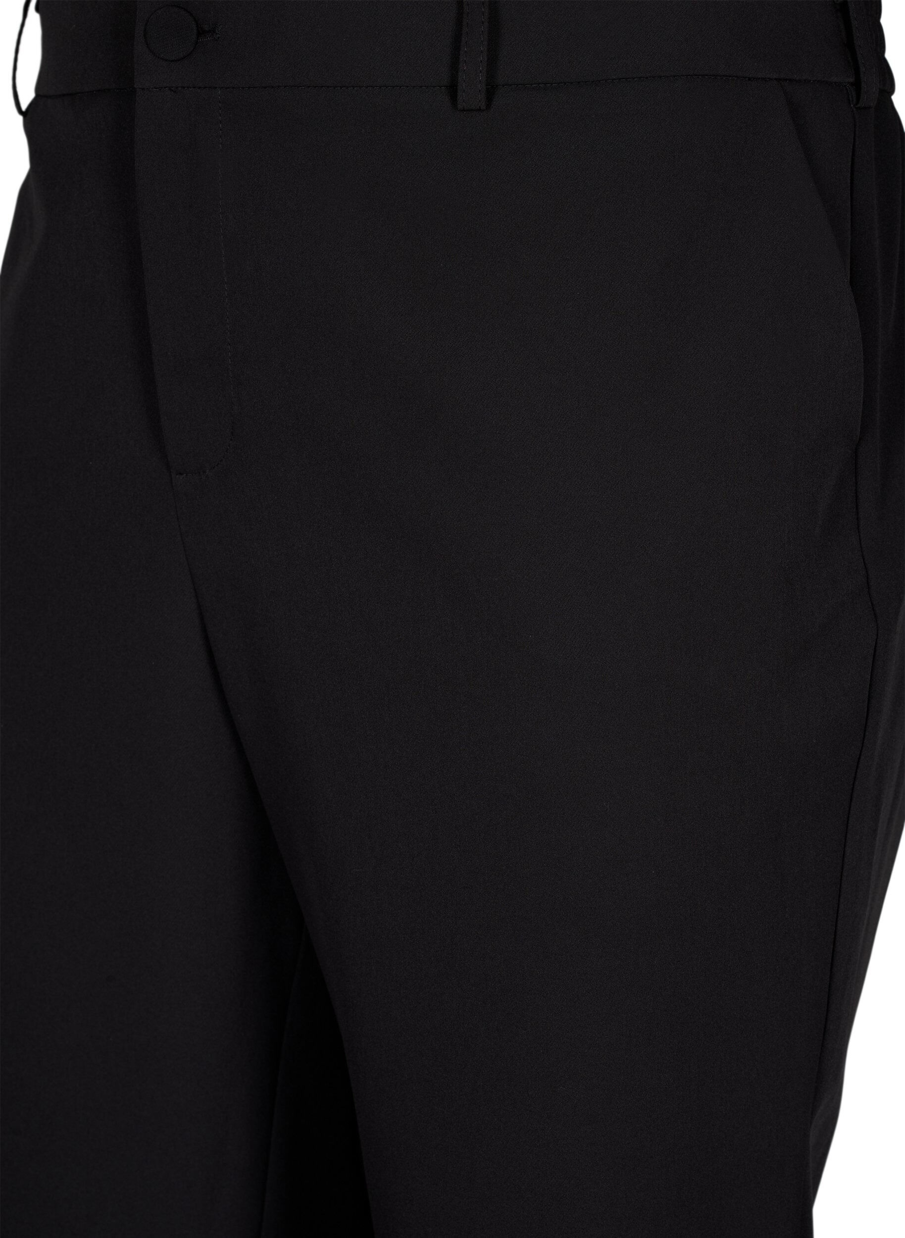Zizzi Pantalon &agrave; jambes droites avec poches, Black, Packshot image number 2