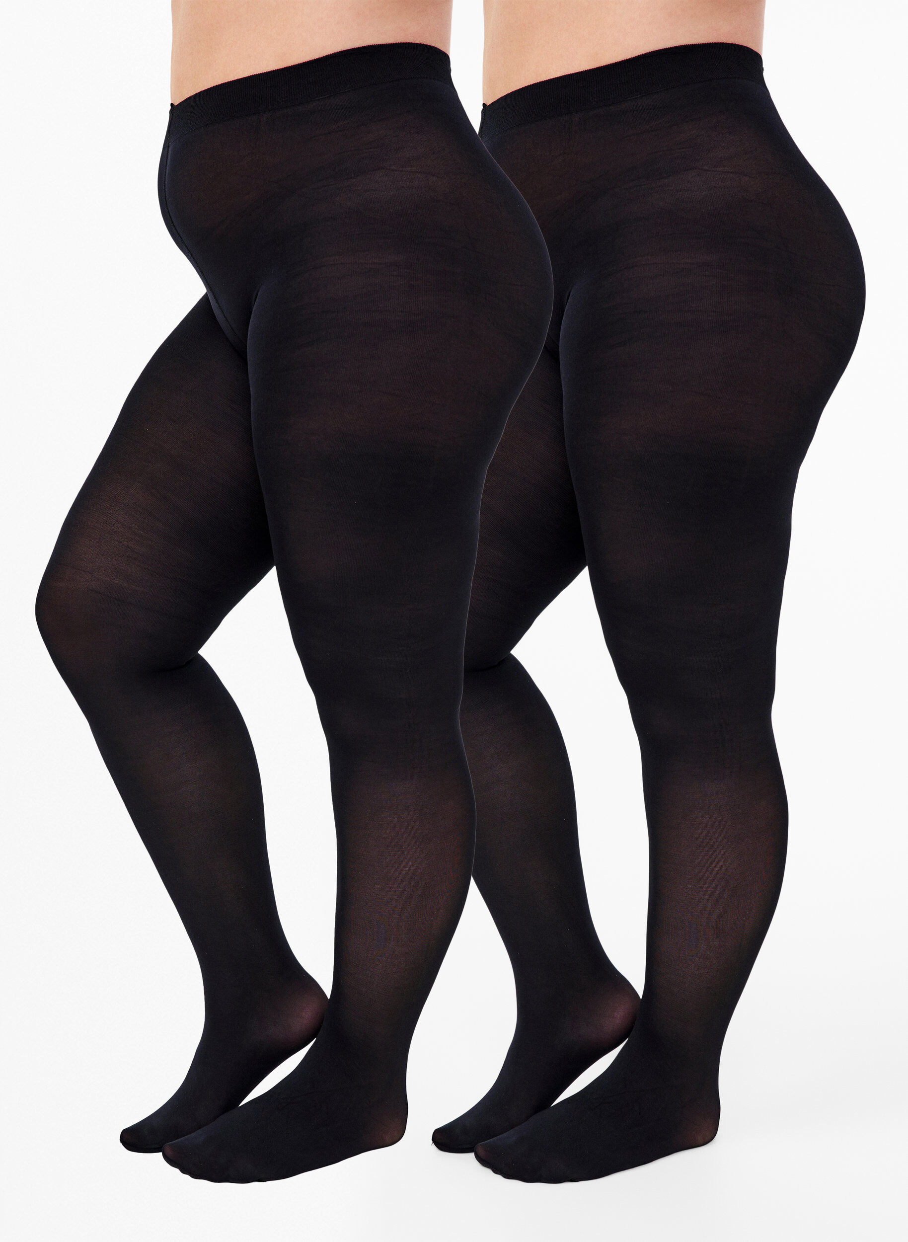Zizzi Lot de 2 collants en 100 deniers, Noir, Packshot image number 0