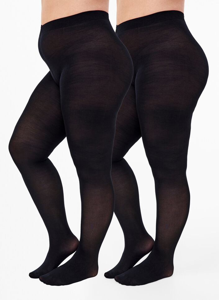 Lot de 2 collants en 100 deniers, Noir, Packshot image number 0