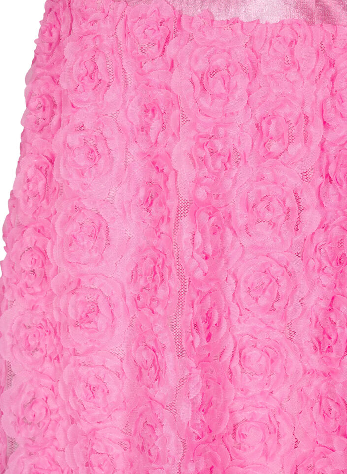 Jupe mi-longue avec fleurs 3D, Dianthus, Packshot image number 2