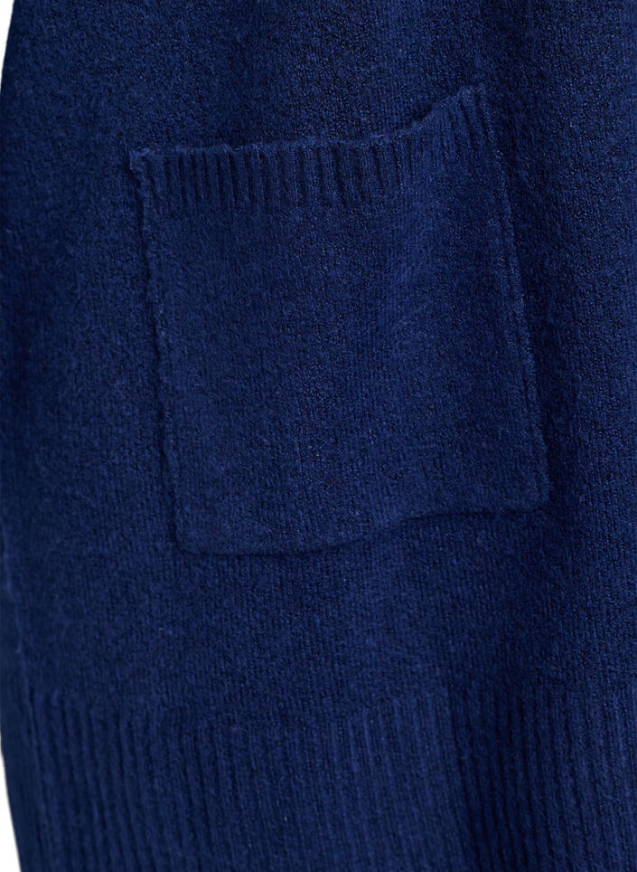 Cardigan en tricot c&ocirc;tel&eacute; avec poches, Bleu, Packshot image number 3