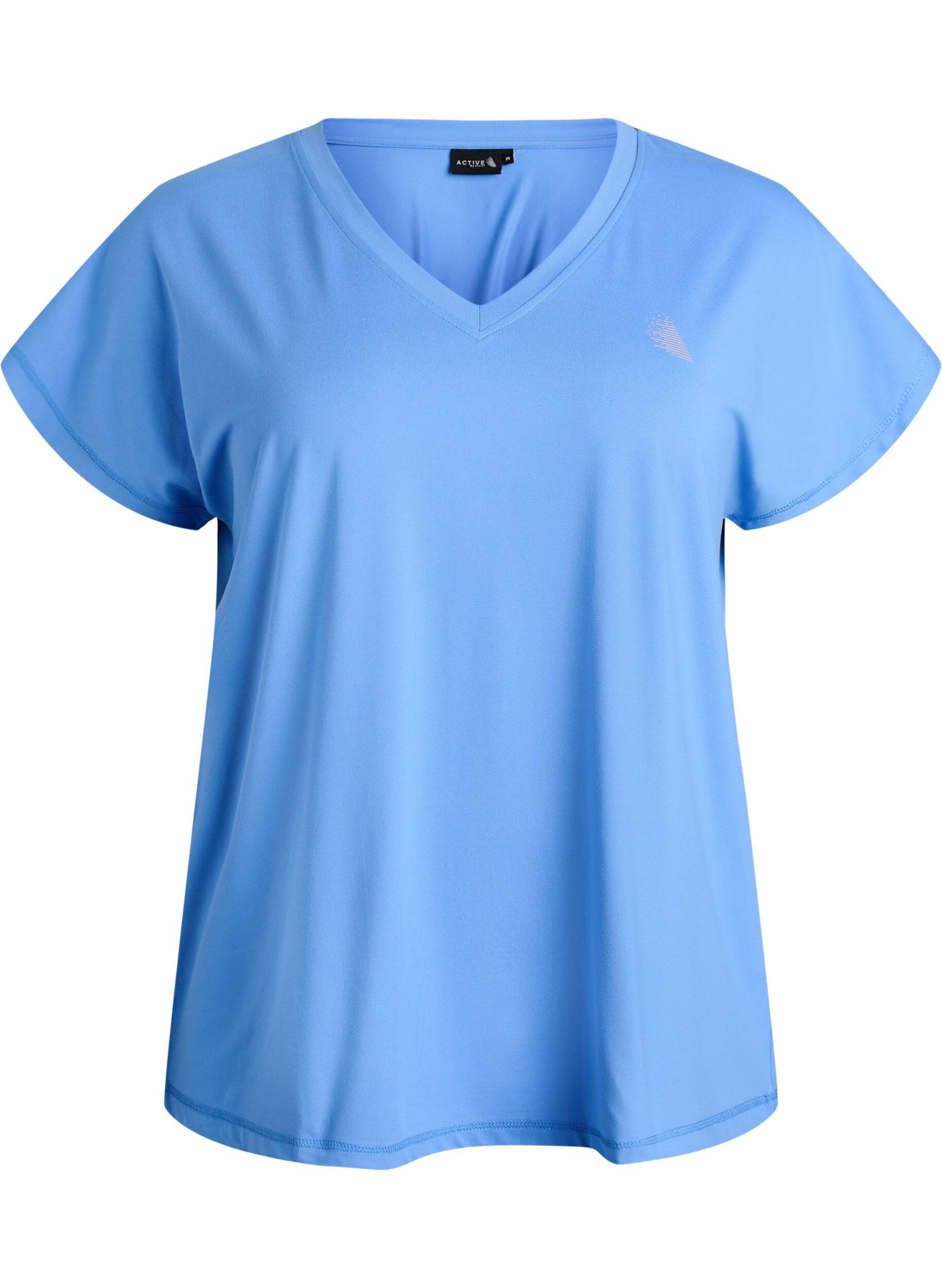 T-shirt ample de sport &agrave; col en V