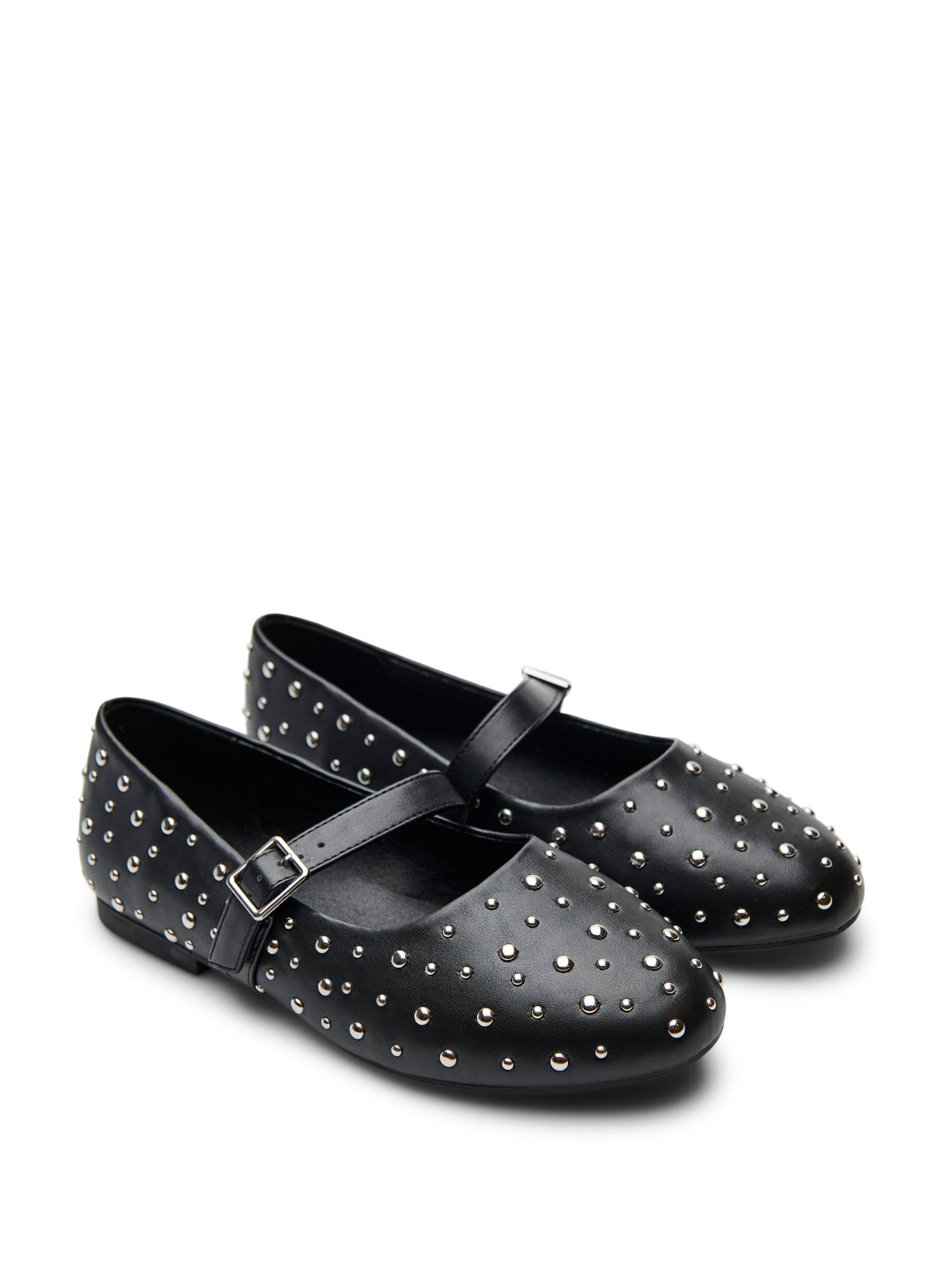 Zizzi Ballerines &agrave; clous, Noir, Packshot image number 1