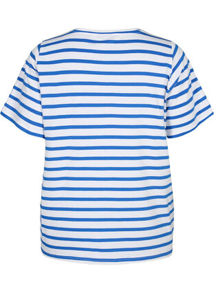 T-shirt en coton rayé, Blue Stripes, Packshot image number 1