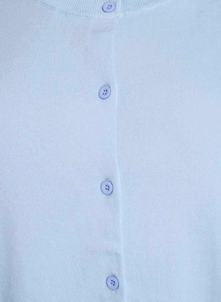 Cardigan en maille fine avec col rond, Bleu Clair, Packshot image number 2