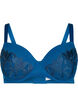 Soutien-gorge à armatures rembourré avec de la dentelle, Bleu, Packshot image number 0