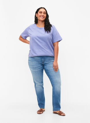 T-shirt en coton à manches courtes, Lavender Violet, Model image number 2