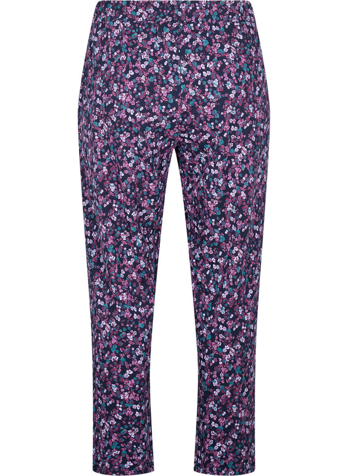 Pantalon de pyjama en coton avec imprimé, Bleu, Packshot image number 1