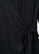 Blouse portefeuille en jersey avec lien &agrave; nouer, Noir, Packshot image number 2