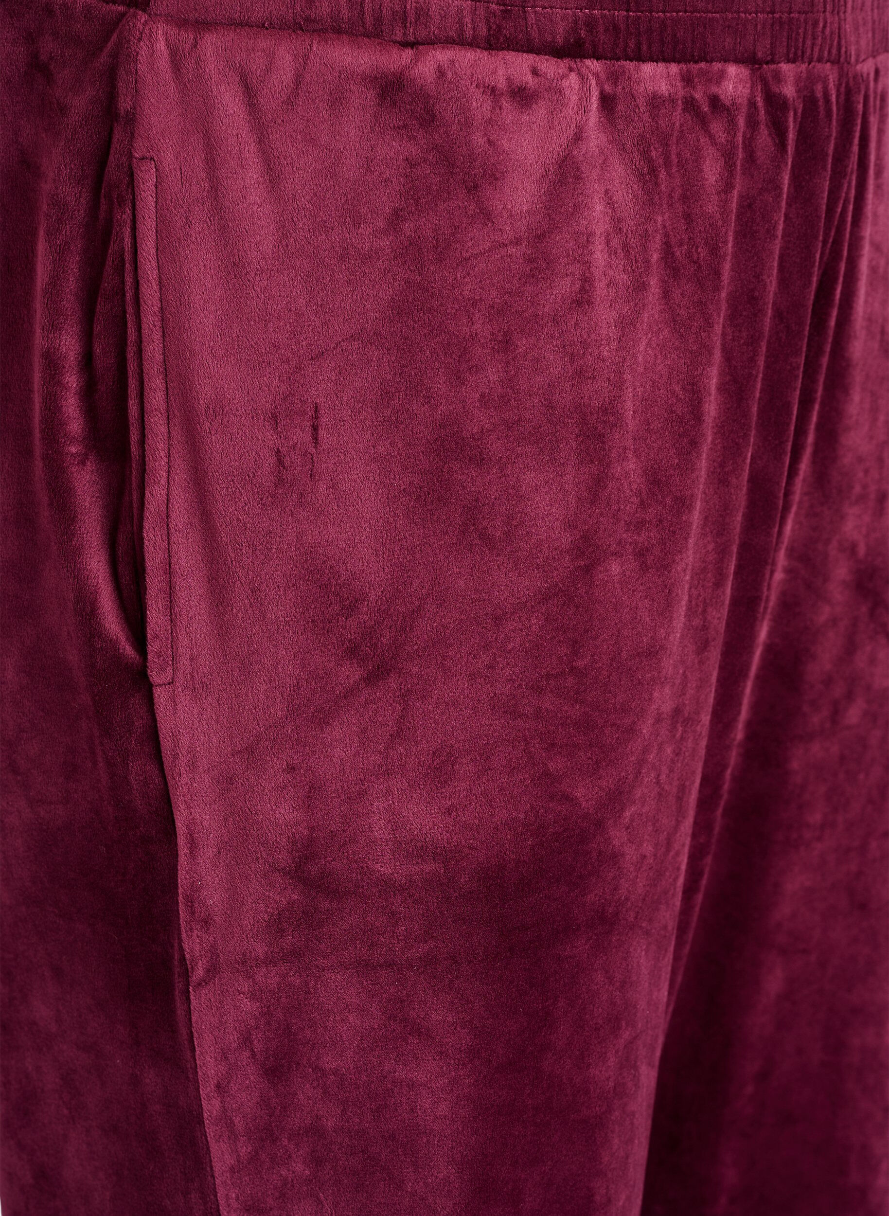 ZizziPantalon ample en velours, Bordeaux fonc&eacute;, Packshot image number 2