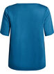 T-shirt en modal m&eacute;lang&eacute;, Bleu p&eacute;trole, Packshot image number 1