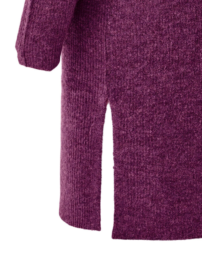 Robe à manches longues en tricot côtelé, Potent Purple Mel., Packshot image number 2