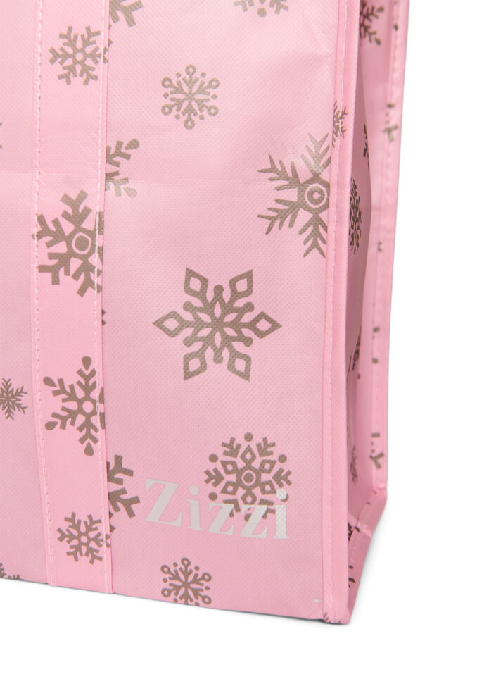 Sac de magasinage avec fermeture &eacute;clair, Rose poudr&eacute;e, Packshot image number 2