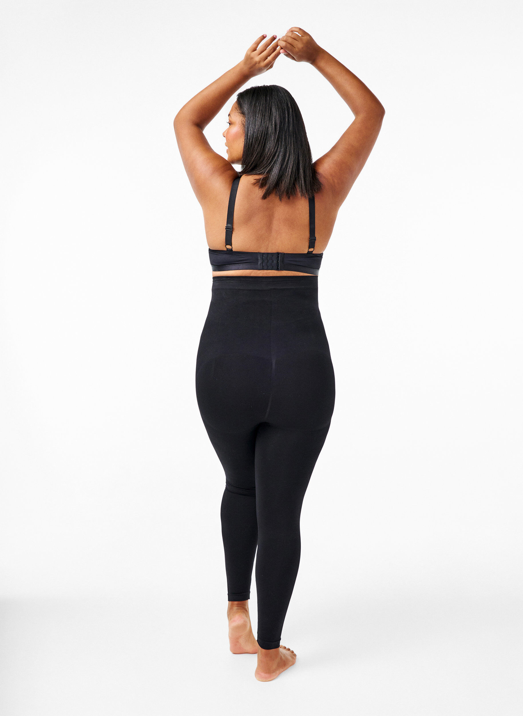 Zizzi Leggings gainants &agrave; taille haute, Noir, Model image number 1