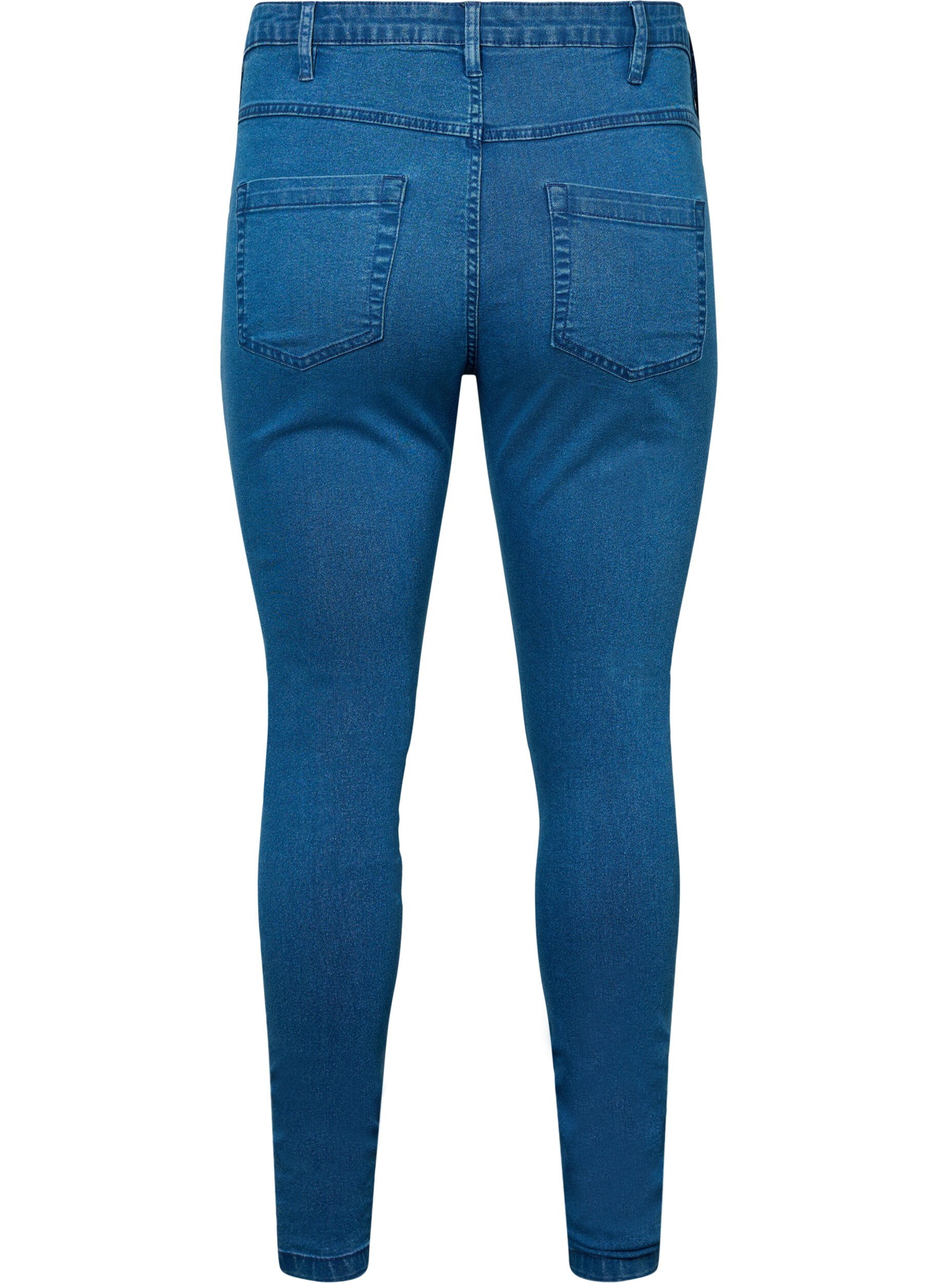 Zizzi Jean Amy super slim taille haute, Bleu, Packshot image number 1