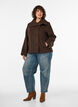 Veste courte avec boutonnage asym&eacute;trique, Marron, Model image number 1