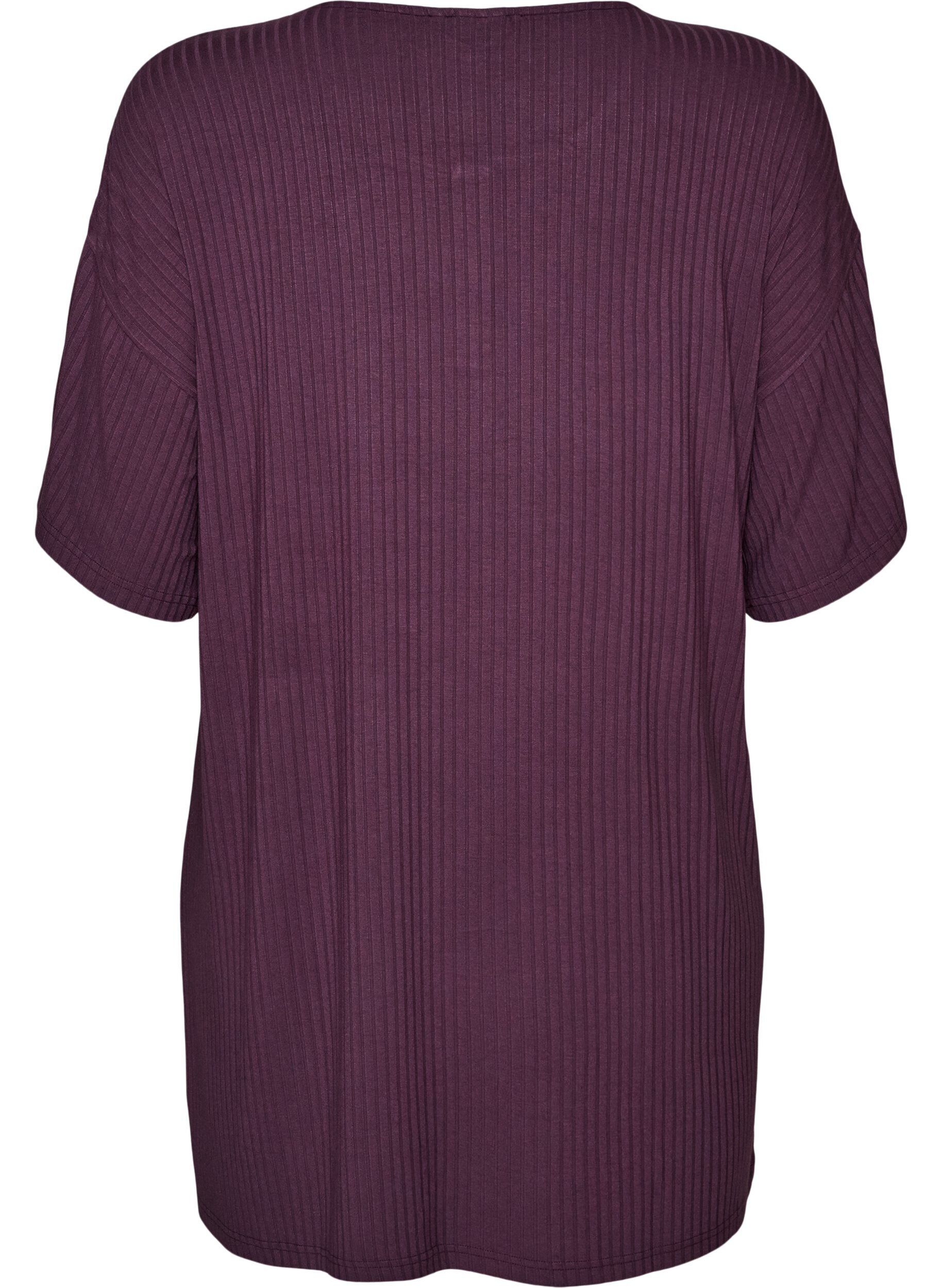 ZizziChemise de nuit en jersey de viscose &agrave; texture c&ocirc;tel&eacute;e, Violet, Packshot image number 1