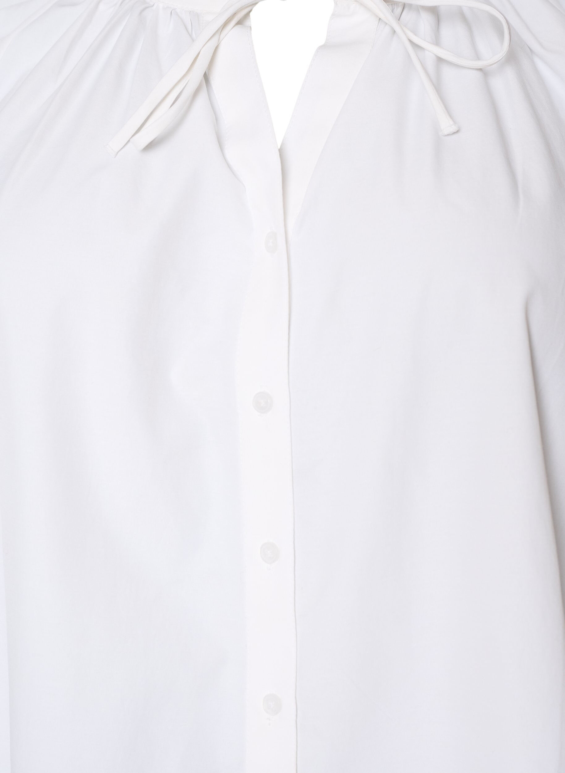 ZizziChemisier avec fermeture boutonn&eacute;e et ceinture &agrave; nouer, Blanc, Packshot image number 2