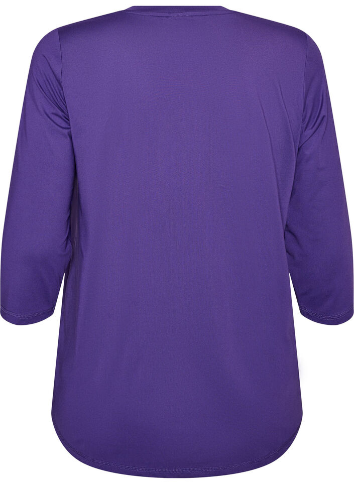 Sports top with 3/4 sleeves, Violet, Packshot image number 1