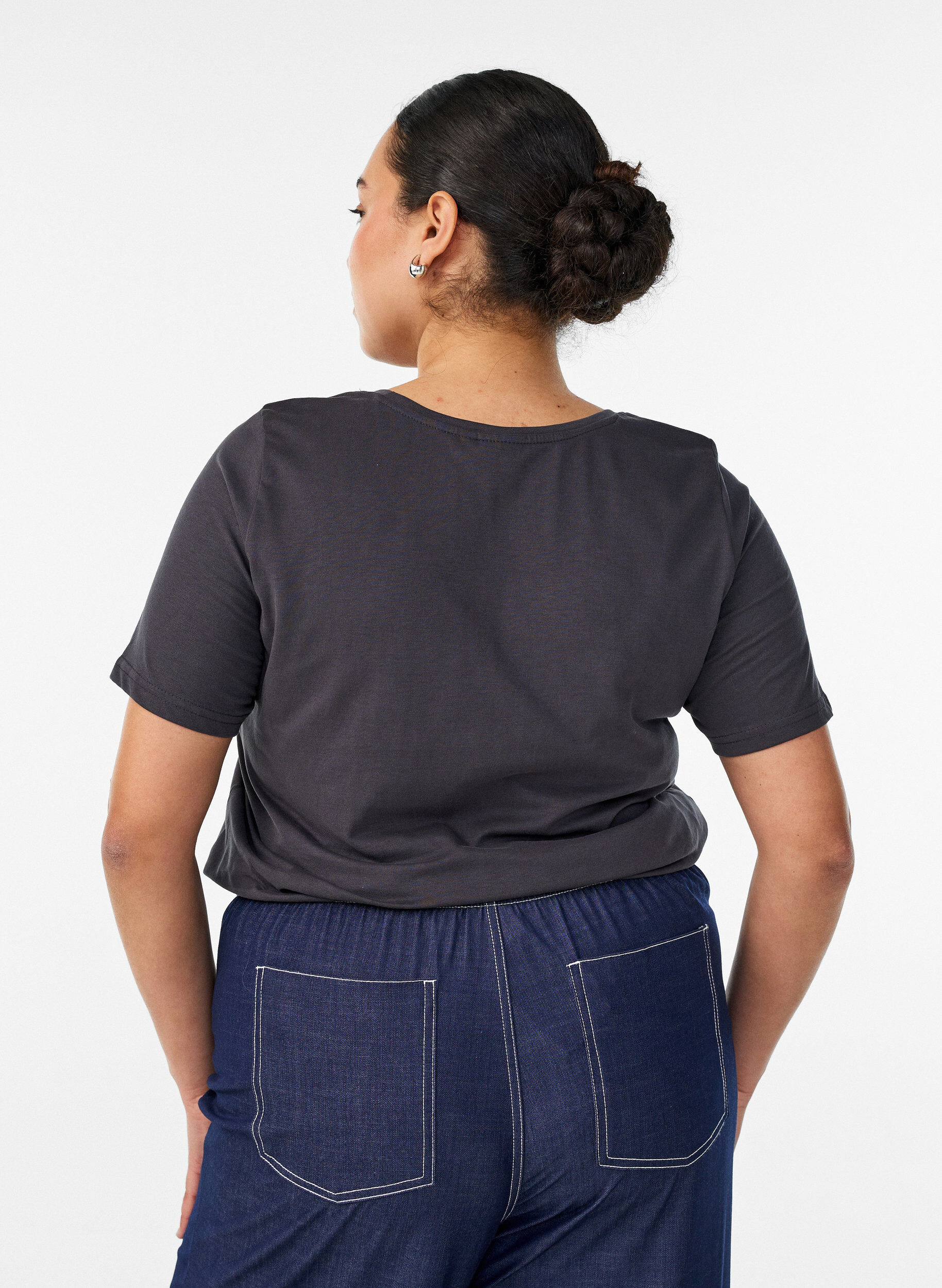 ZizziT-shirt imprim&eacute;, Gris, Model image number 2